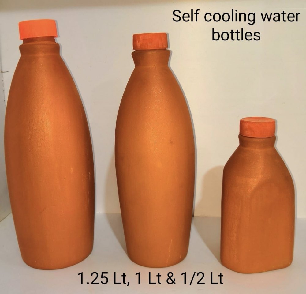 reddish brown clay mud Water Bottles 500ml, 1000ml, 1250ml, For Self Cooling
