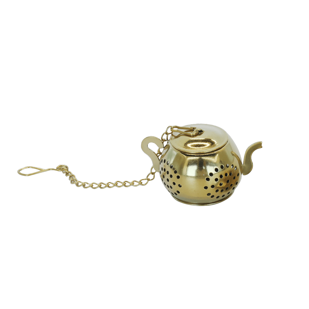 Golden Kettle Infuser - Stainless Steel Tea Strainer - Cute Modern tea accessories