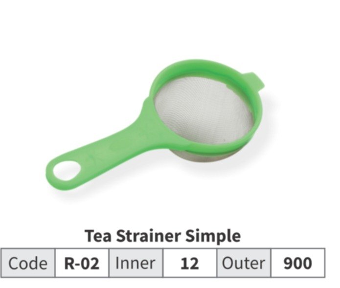 Green Plastic Tea Strainer Simple, For Kitchen img