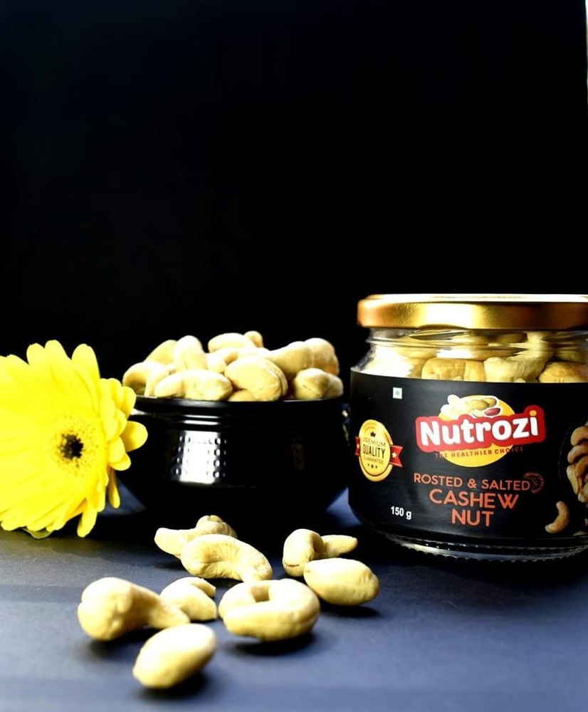 Nutrozi Roasted Salted Cashew Nut, Packaging Size: 150gm, Packaging Type: Jar