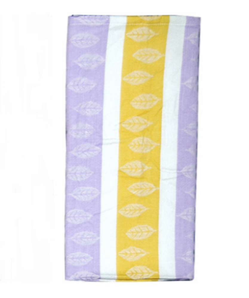 Purple, Yellow And White Printed Terry Cotton Kitchen Towel, Size: 18x28 (WXL)