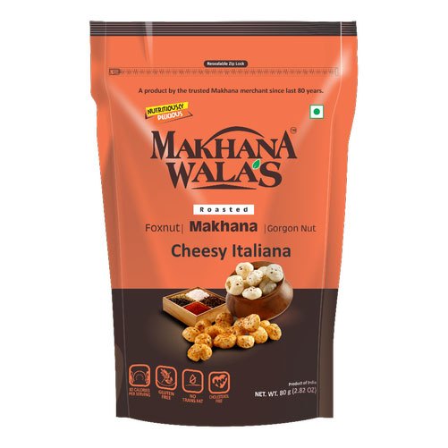 Makhanawalas Roasted Makhana (Foxnuts) Peri - Peri 80 g, Packaging Type: Packet