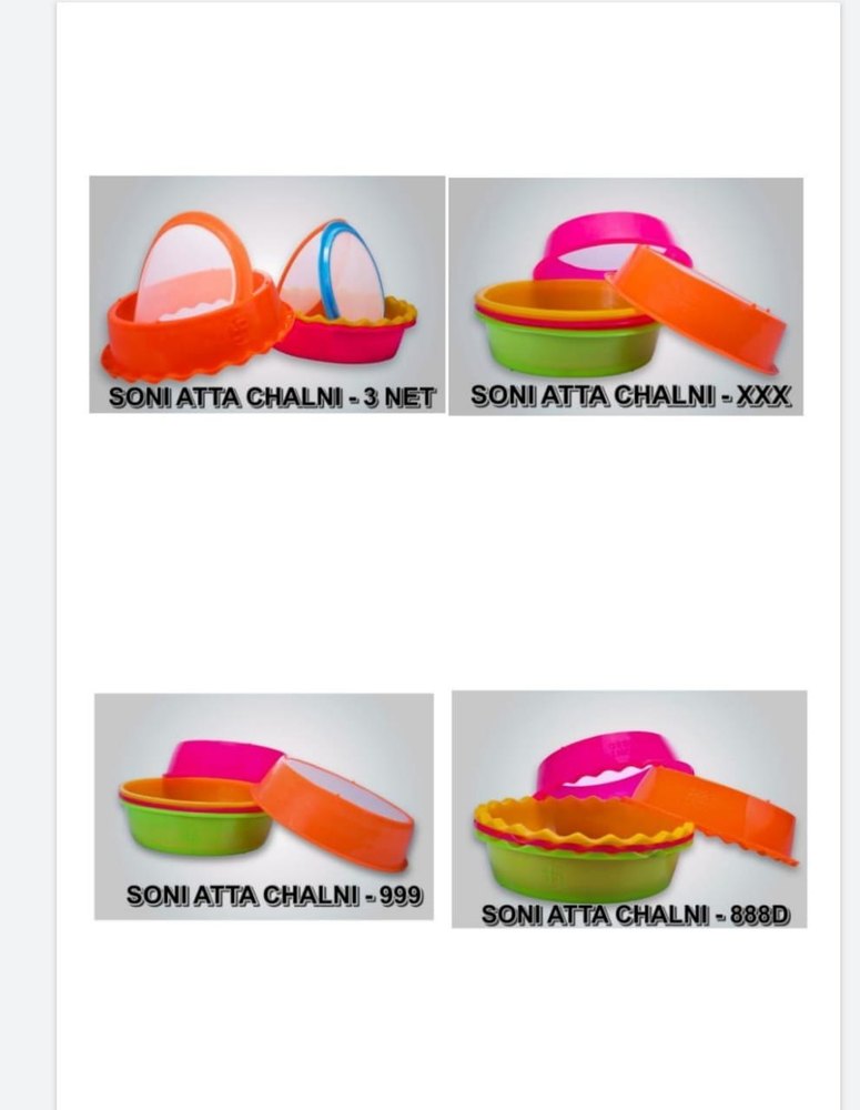Soni Plastic Atta Chalni, For Kitchen, Size: Free
