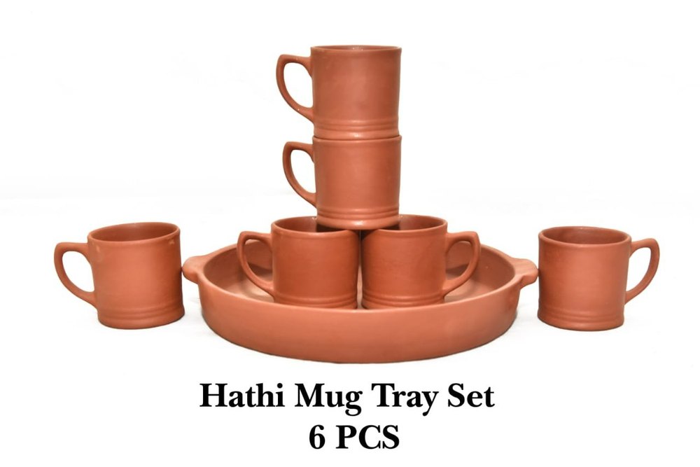 Clay Terracotta Tea Cup Set