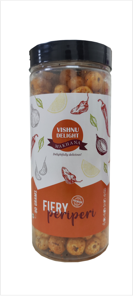 Vishnu Delight Flavored Makhana - Fiery Peri Peri, Packaging Size: 90gram