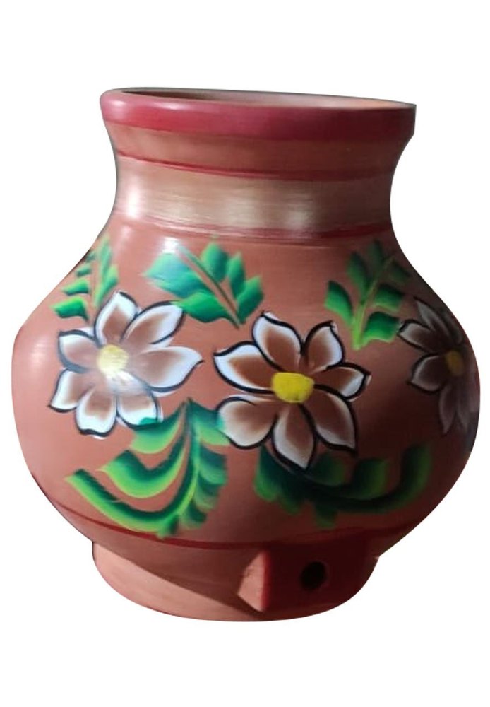 Brown Handmade Clay Water Pot, For Home