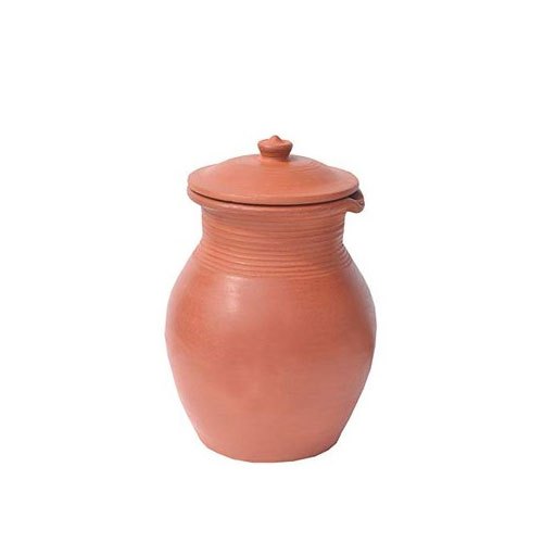 Brown 1 L Clay Water Pot