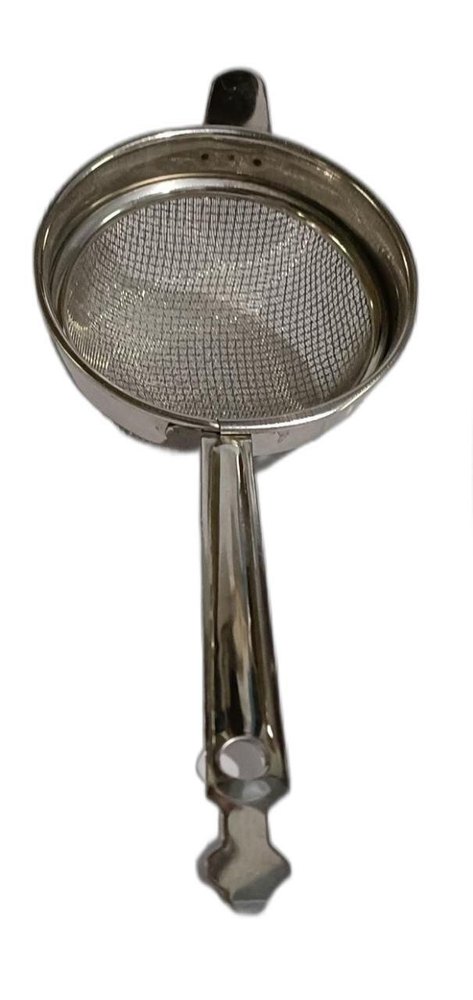 Silver 6.5 Inch Stainless Steel Tea Strainer