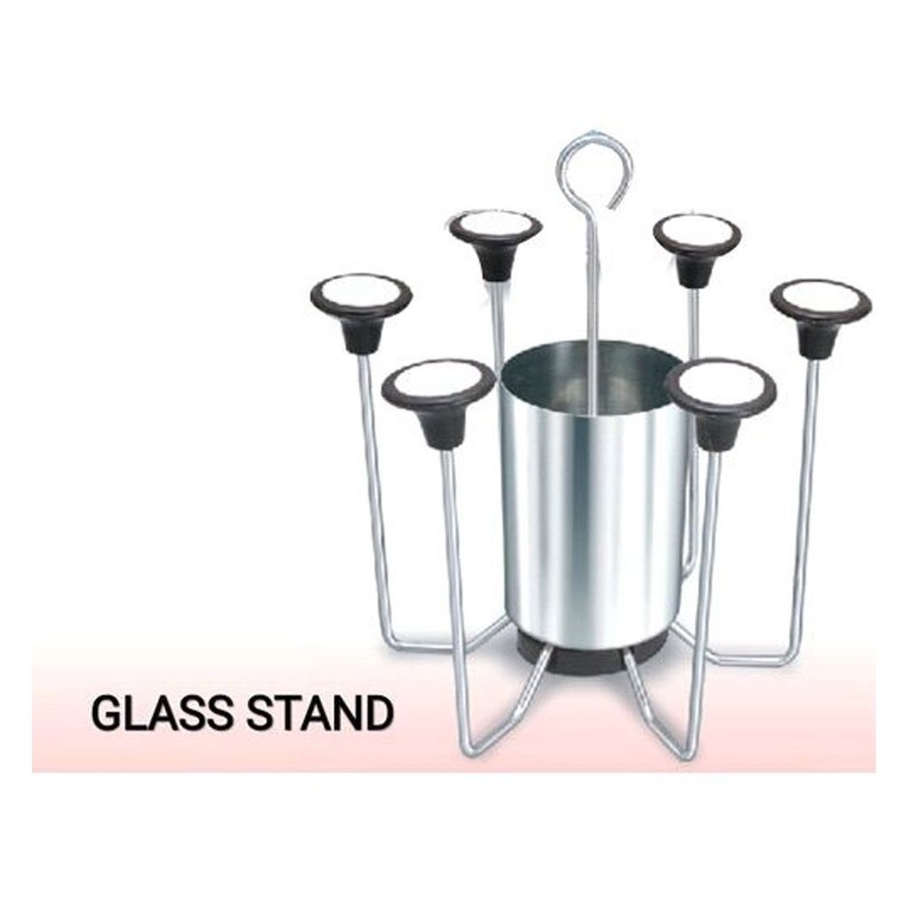Polished Stainless Steel Glass Stand