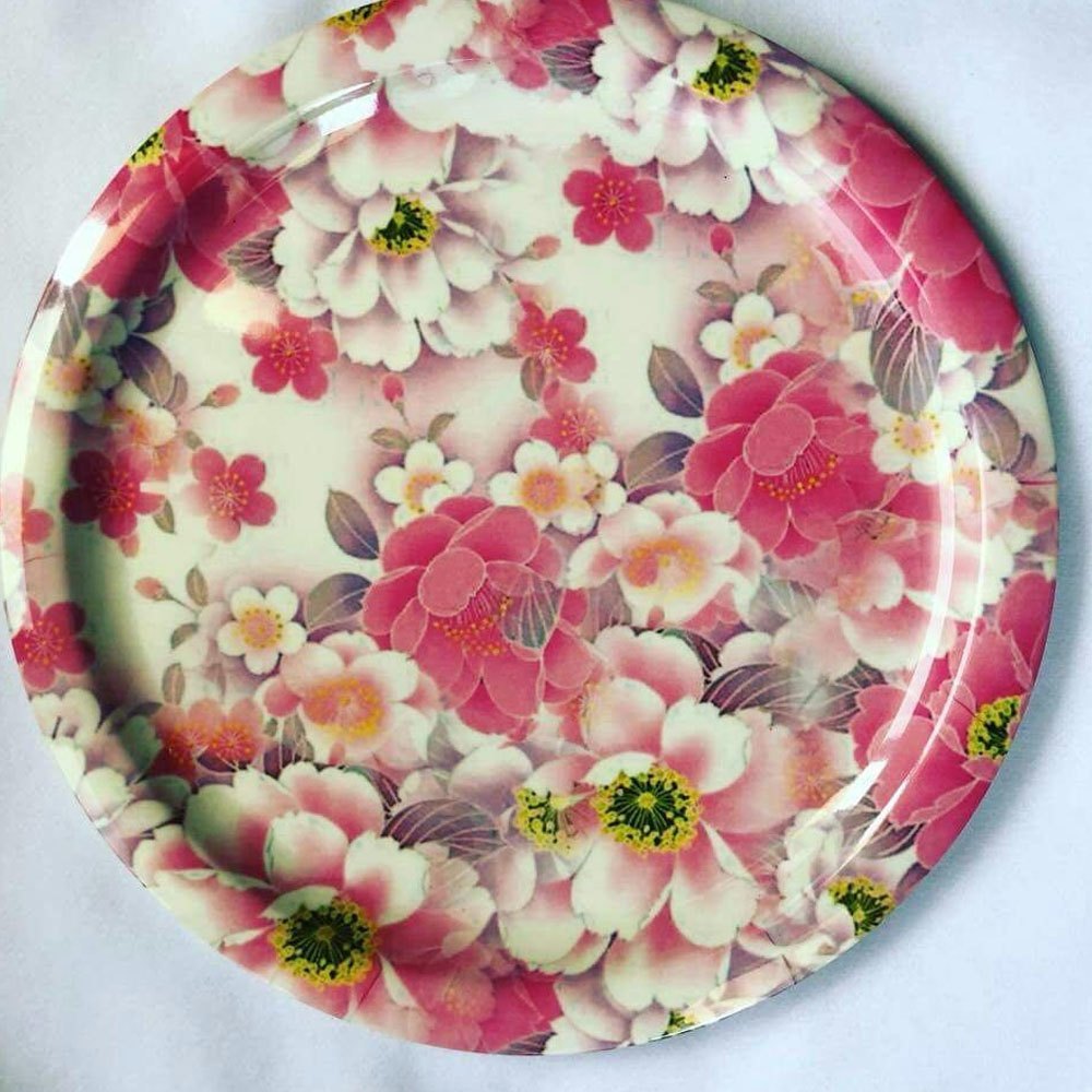 Melamine Multicolor Floral Dinner Plate, For Kitchen Purpose