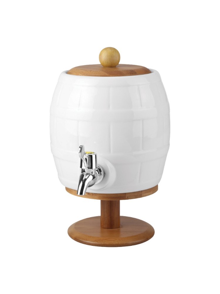 Glass, Wooden White Water Storage Pot, Capacity: 12 L, Size/Dimension: 15 Cm (diameter)