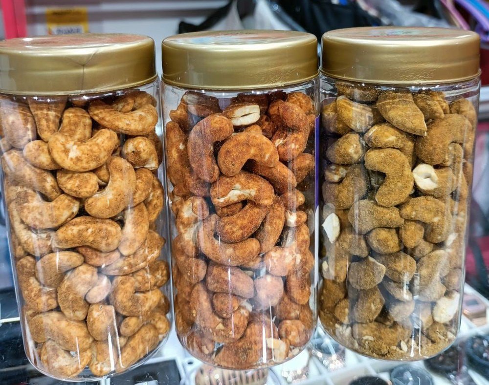 Cashew, almond Masala Flavoured Cashew Nuts, Packaging Size: 250 grm, Packaging Type: Plastic Jar