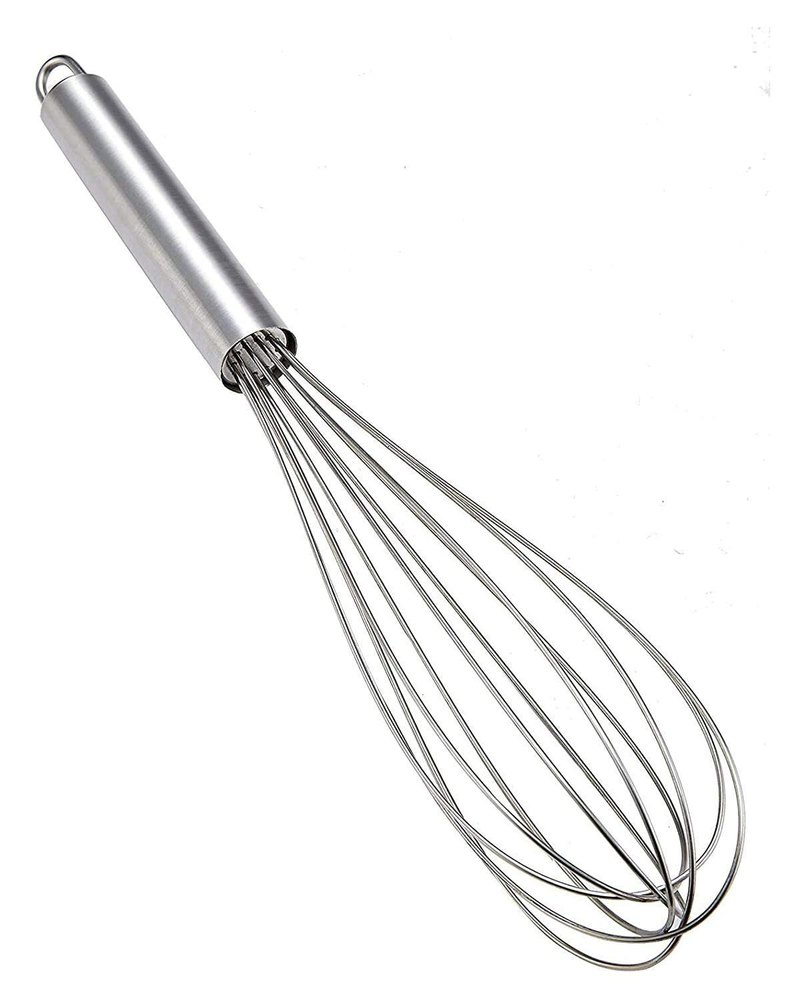 Silver Manual Stainless Steel Hand Egg Whisker, For Kitchen