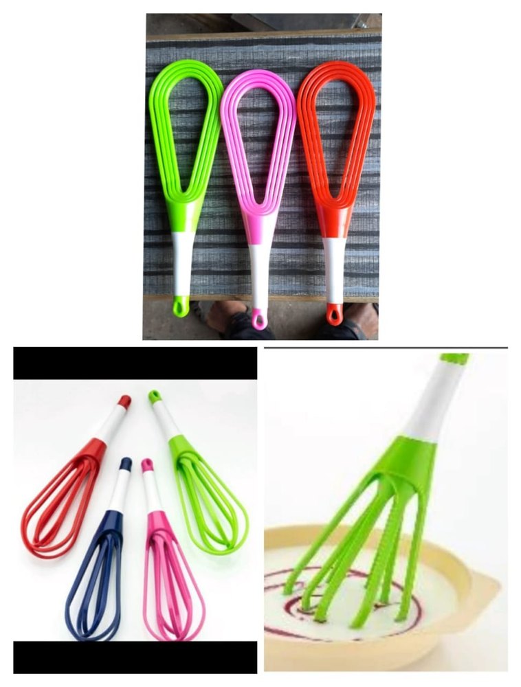Brown Plastic Whisk for Mixi