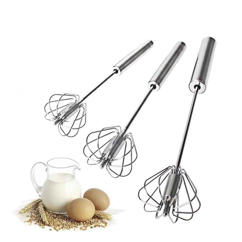 28.5cm Electroplated & Buffed Stainless Steel Whisk Egg Beater 10/12/14inch SW-KG205