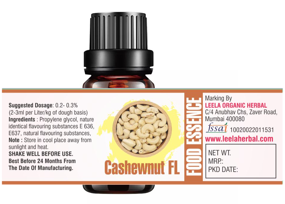 100% Cashew Nut Food Essence Oil, Packaging Type: Bottle, Packaging Size: 30 ml