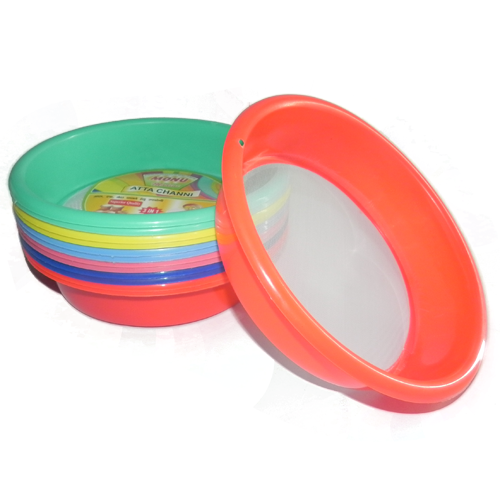 Orange, Green And Yellow Colored Plastic Atta Strainer, For Home