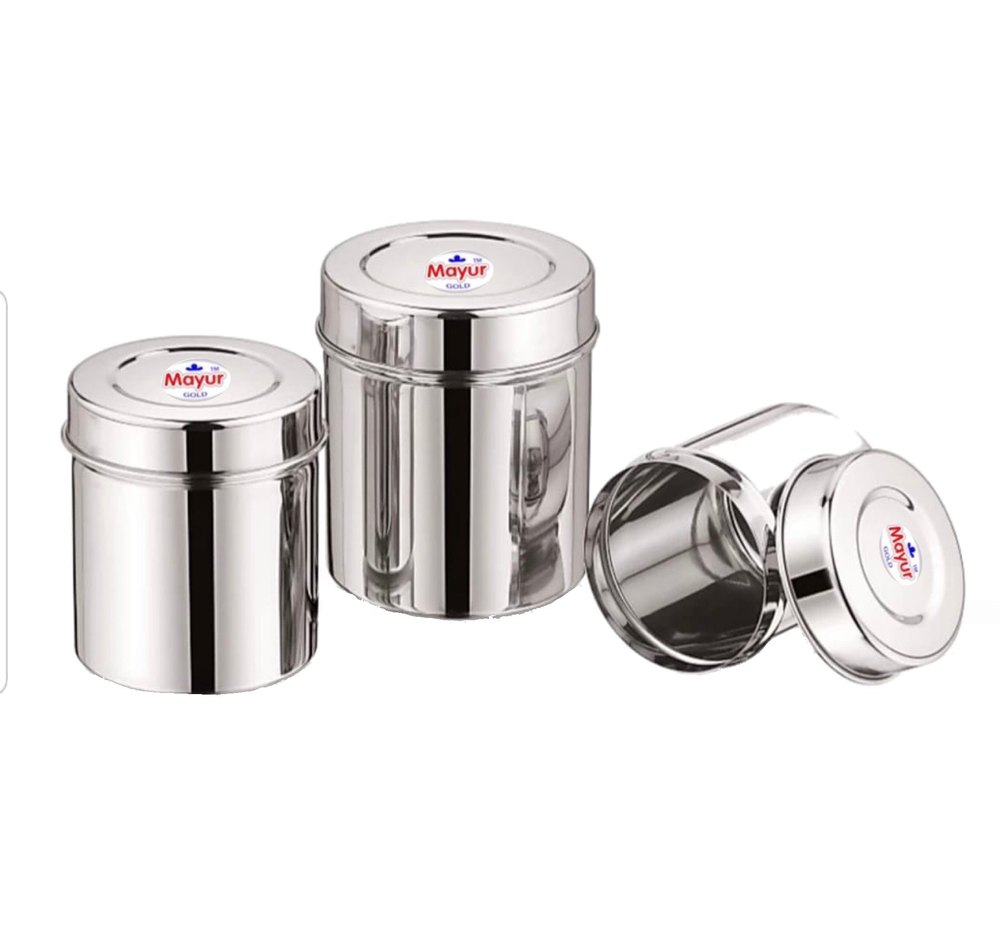 Mayur Gold Stainless Steel Deep Dabba, 7 To 18, Capacity: Varied