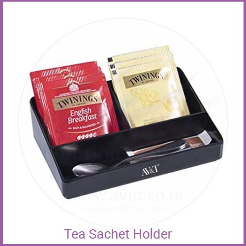 Black Melamine Plastic Tea Coffee Sachet Holder