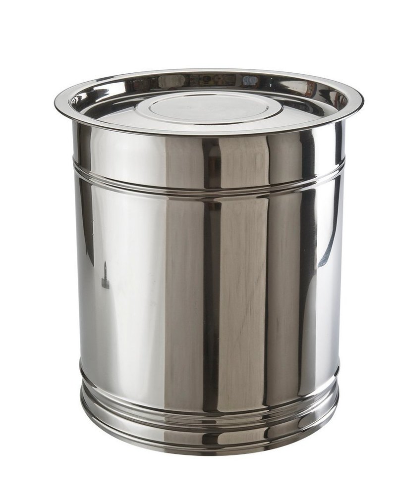 Mirror Polished Food Products Round Stainless Steel Kitchen Drum, Capacity: 7ltr To 30 Ltr