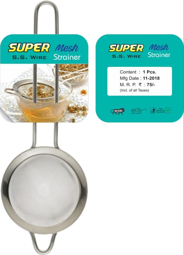 able Silver Supper Mesh SS Wire TEA Strainer, For Home