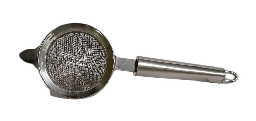 Silver STAINLESS STEEL GOOD MORNING TEA & COFFEE STRAINERS, For Home, Size: 7.5INCH img