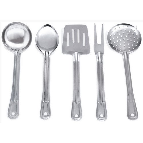 Polished Silver Steel Kitchen Tools, For Home