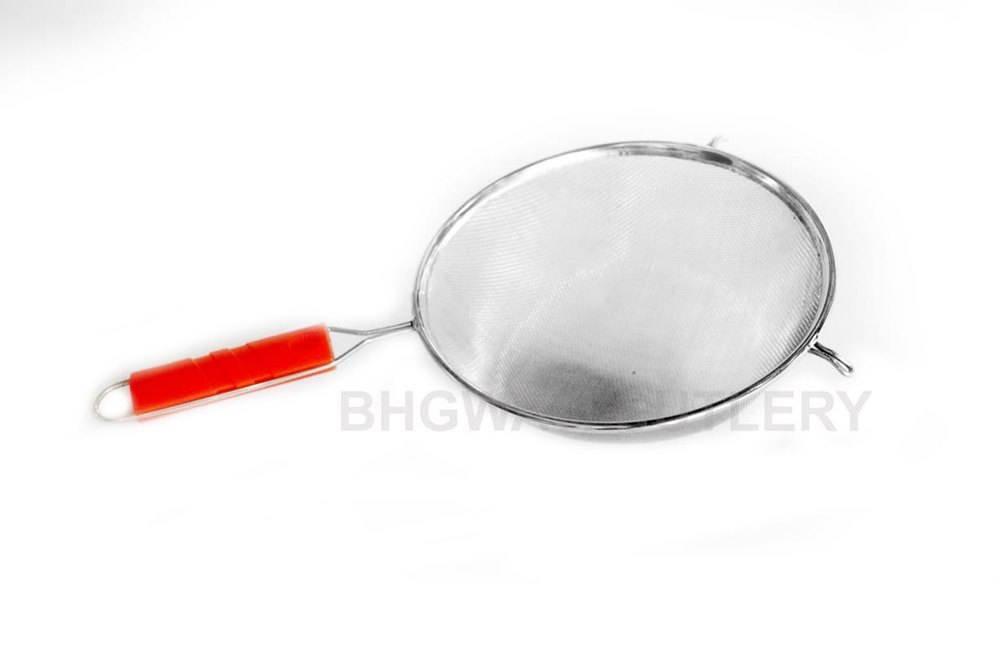 Round Stainless Steel Soup Strainer, Size: 6inch Diameter
