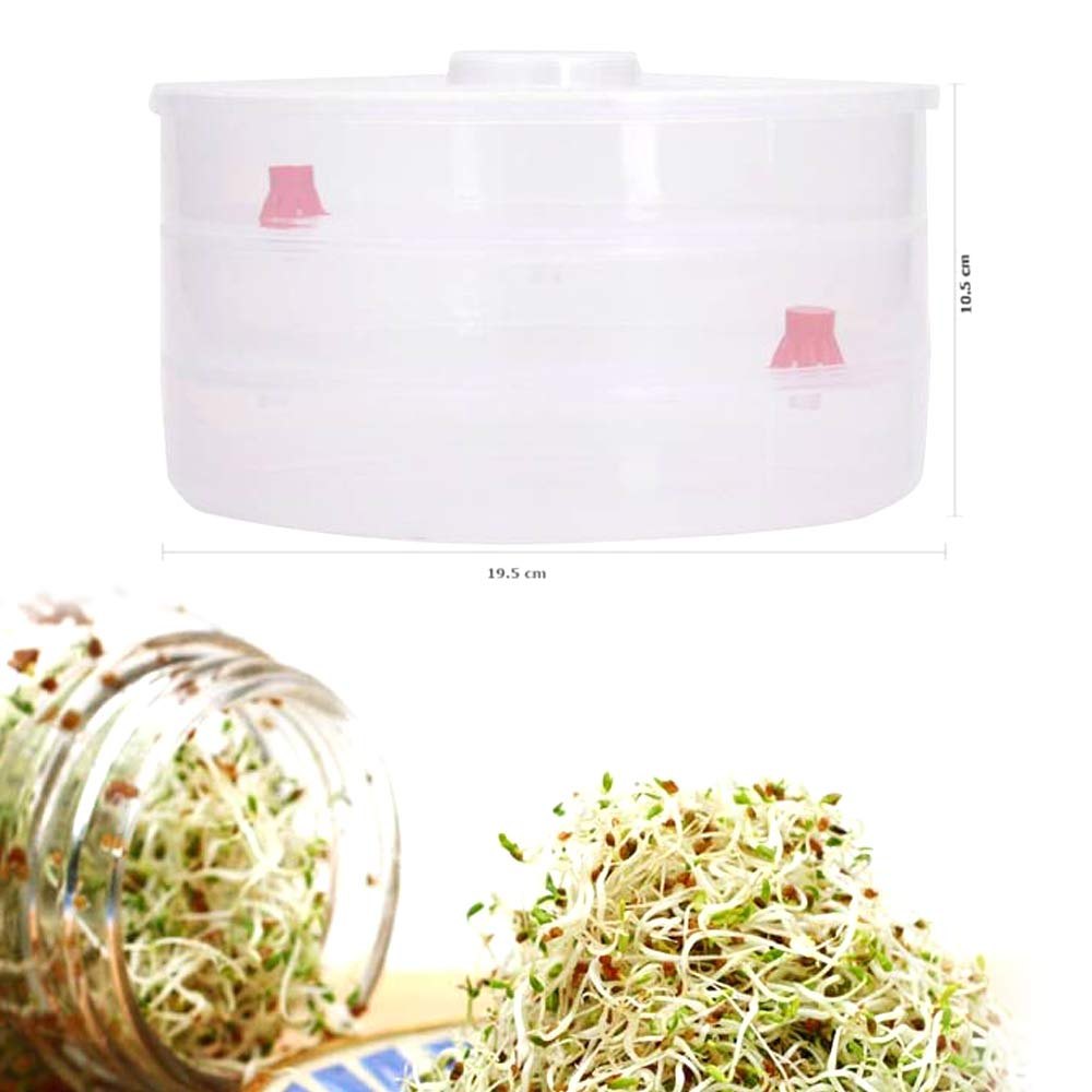 Plastic 3 Compartment Sprout Maker, White img