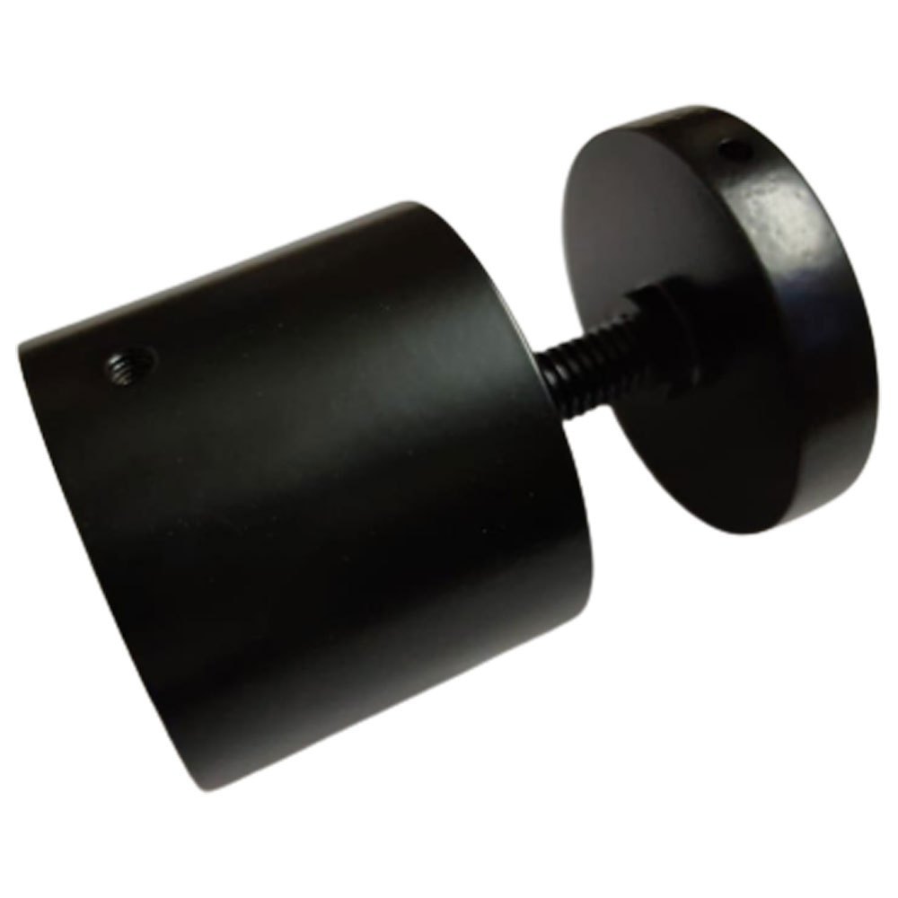 Polished Black Stainless Steel Wall Fixing Glass Holder, For Ralling Fitting