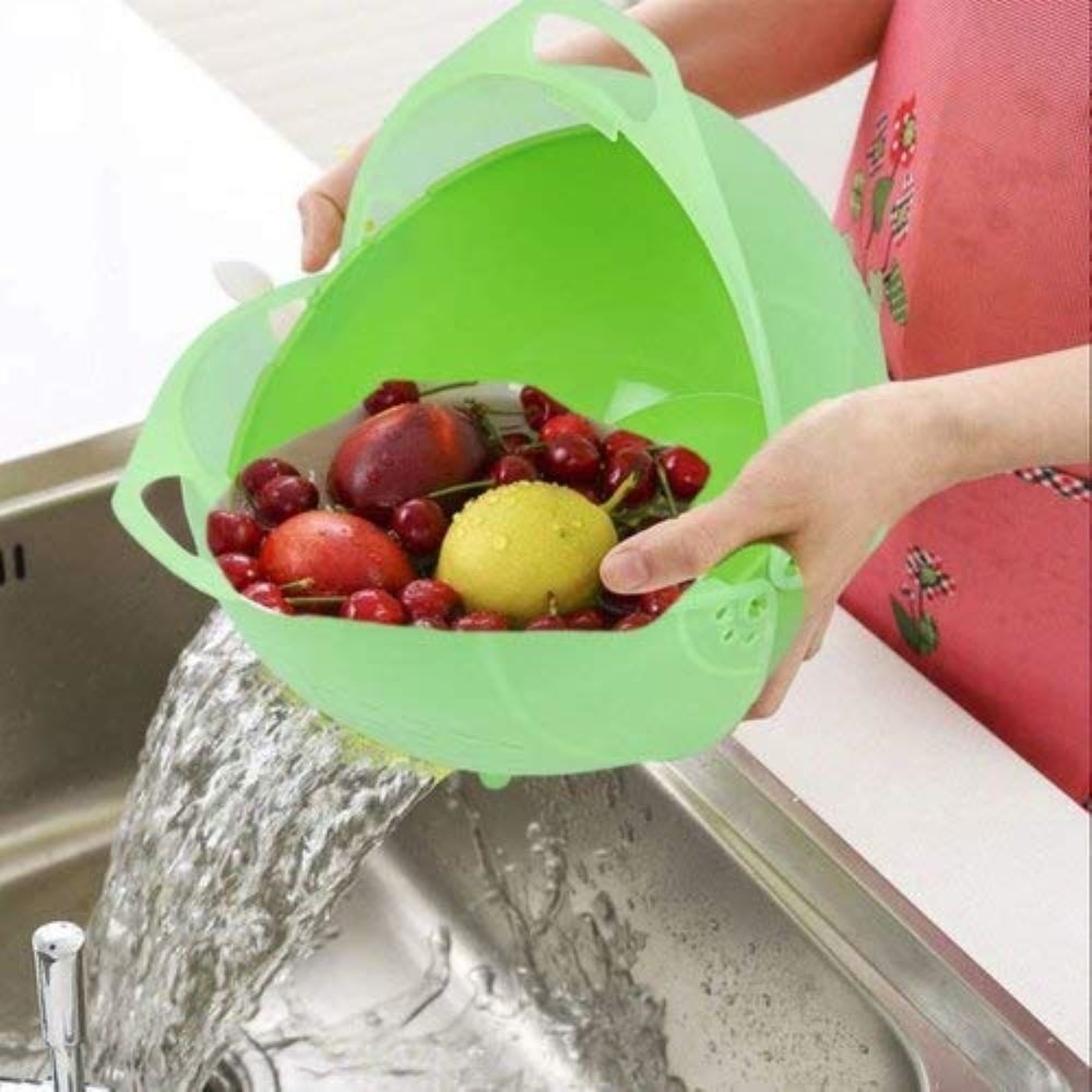 Green Plastic Fruit Basket, For Home