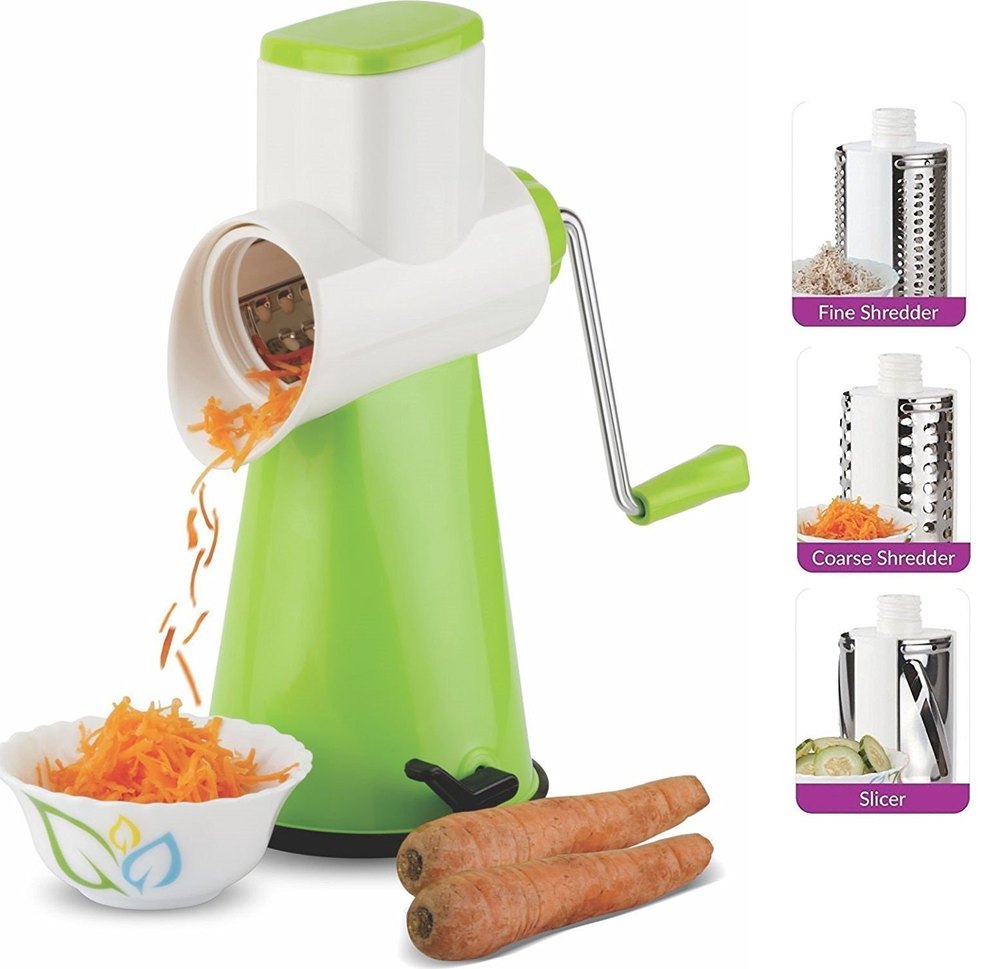 Plastic Green Kitchen Tools Rotary Grater
