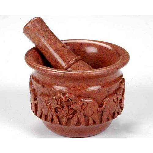 Brown Marble Pestle and Mortars
