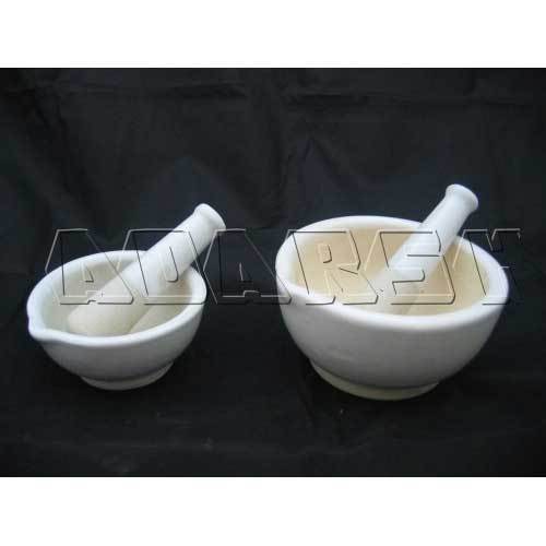 White Porcelain Pestle and Mortar, Size: 4-5 Inch