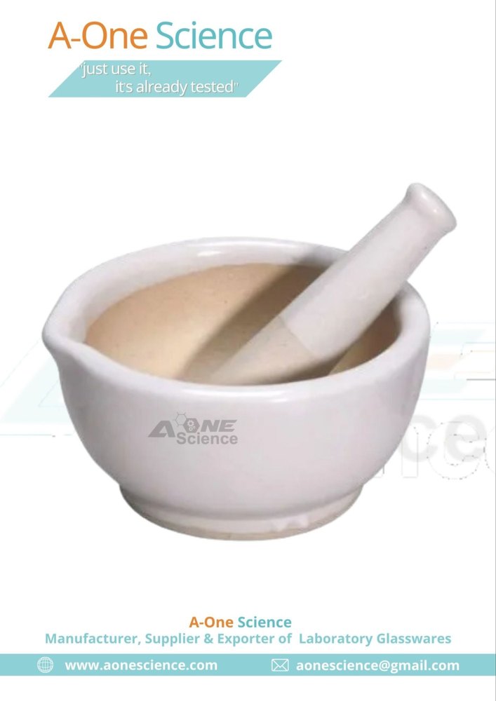 Laboratory Round A-ONE Pestle And Mortar Porcelain Set img
