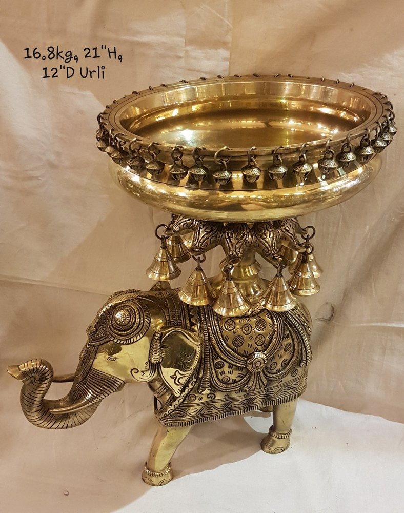 Antique Black Super Fine Brass Decorative Urli