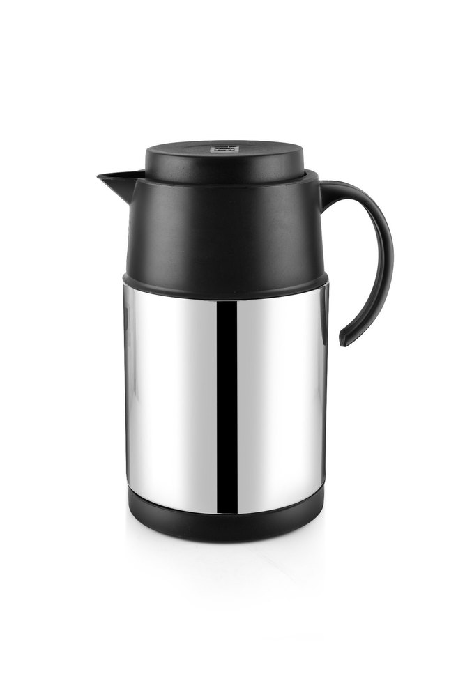 Silver Round Stainless Steel Tea Kettle 1300ml, For Commercial