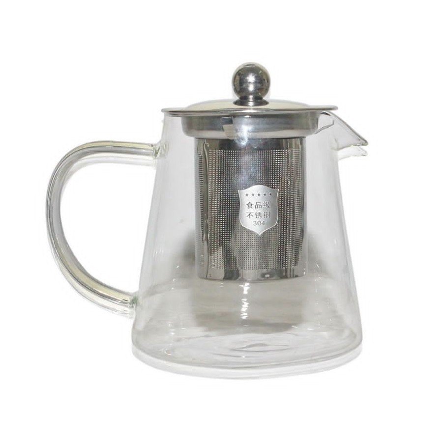 Transparent Glass Infuser tea borosilicate kettle, For Hotel