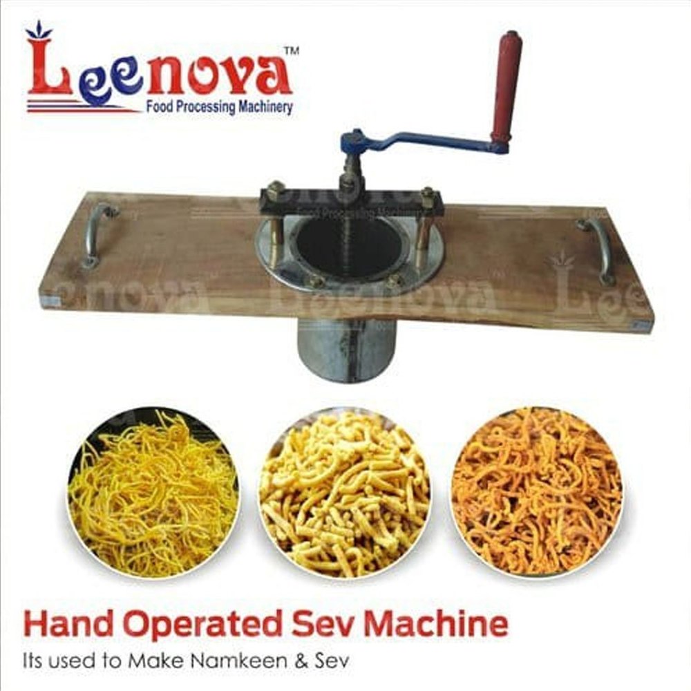Mild Steel and Wood Hand Operated Sev Machine, For Food & Beverage Processing