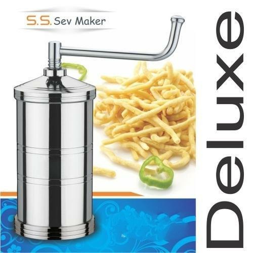 6 Silver Stainless Steel Sev Maker, For Make Cookies, Model Name/Number: Delux