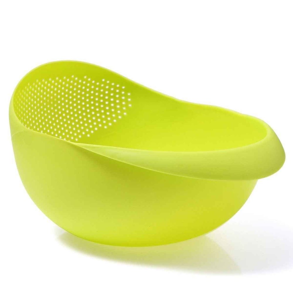 Green Plastic Rice Bowl Strainer, Thickness: 3 Mm