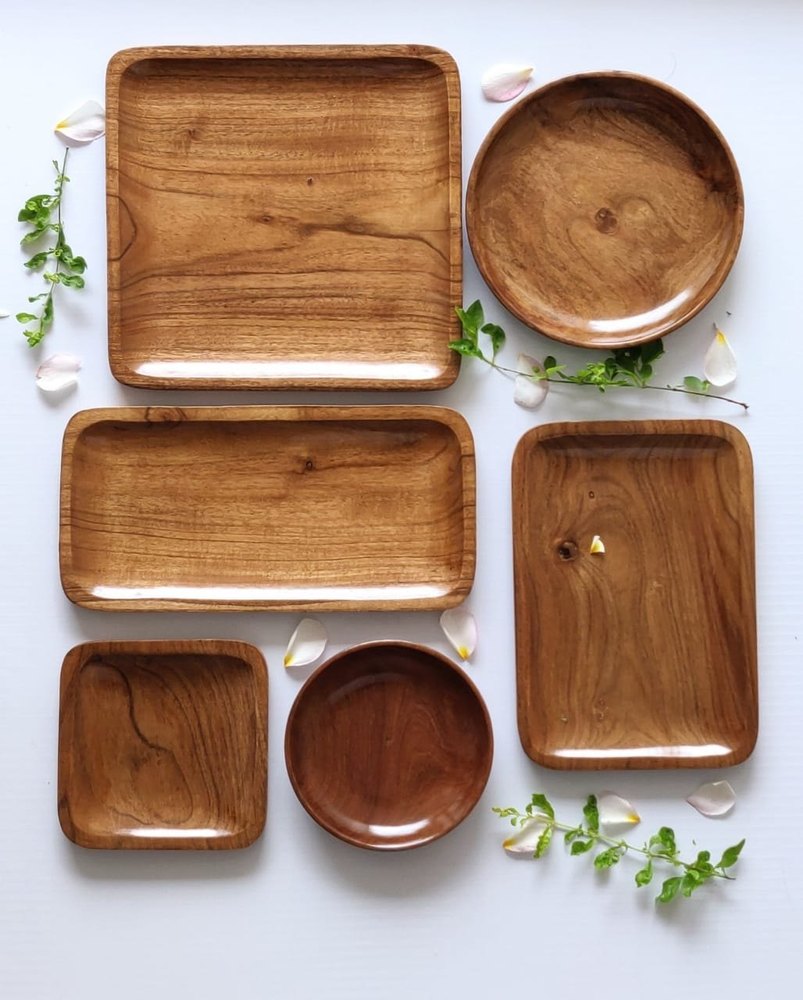 Brown Plate Holder Wooden Kitchenware, For Restaurant