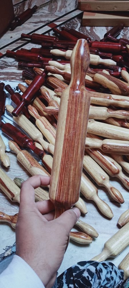 White And Brown Wooden Belan For Kitchen, Size: Length 14 Inch Moto E 2 Inch