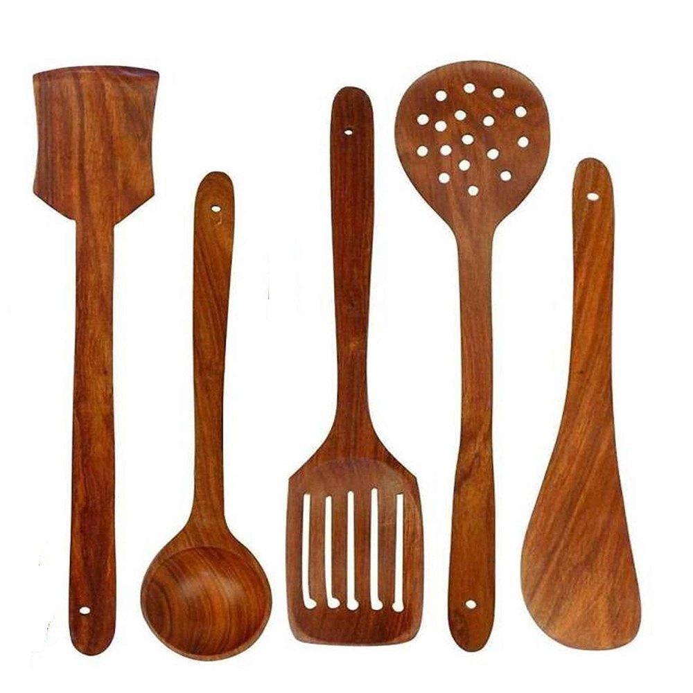 New 3 Non Stick Wooden Cutlery, For In Kitchen