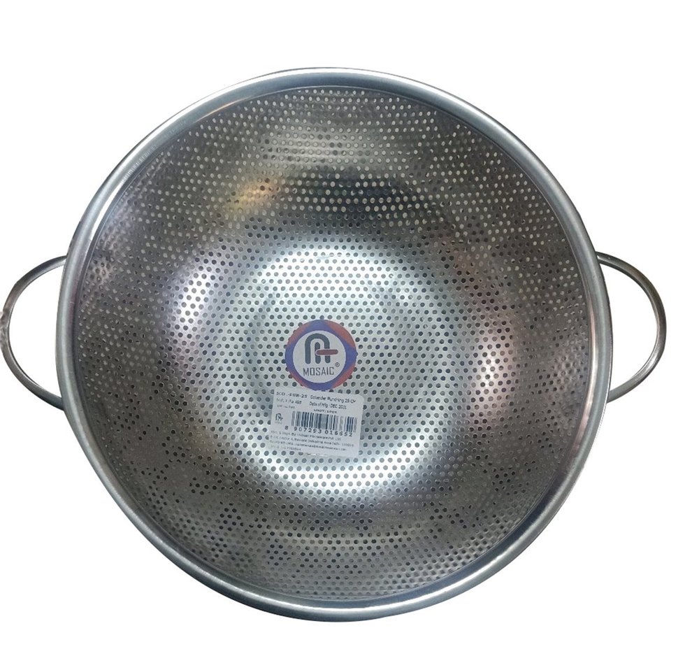 Mosaic Punching Colander, For Grocery, Size: 10X3inch img