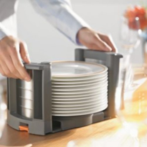 Grey Rectangular Dish Plate Holder, For Modular Kitchen