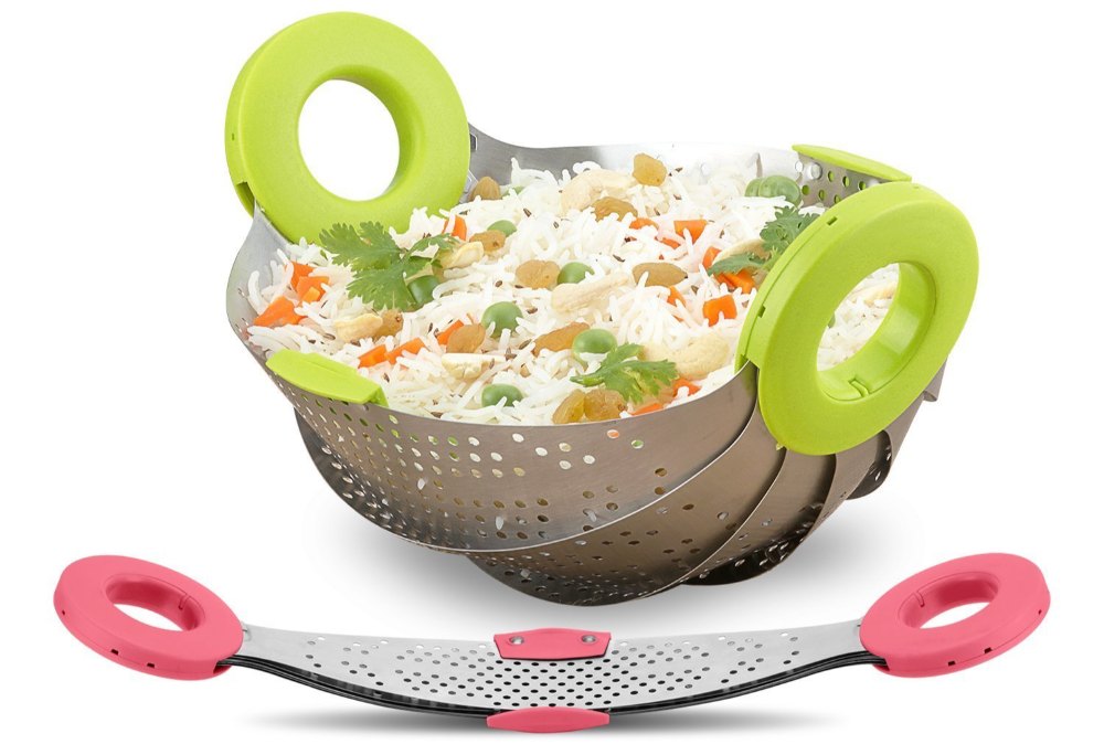 Multipurpose Colander Strainer 400ml, Fruit Basket/Veg. Basket/Steamer/Rice Strainer/Washer img