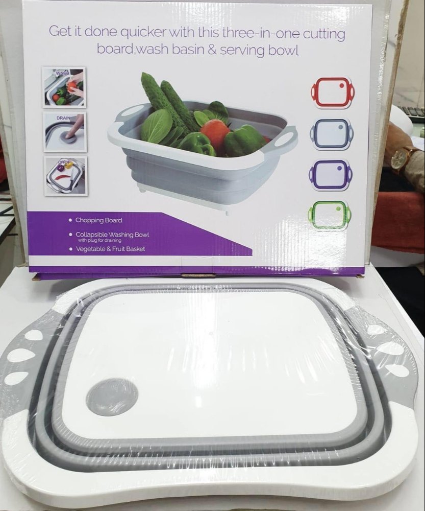 White Plastic 3 in 1 Colander Without Box, For Kitchen