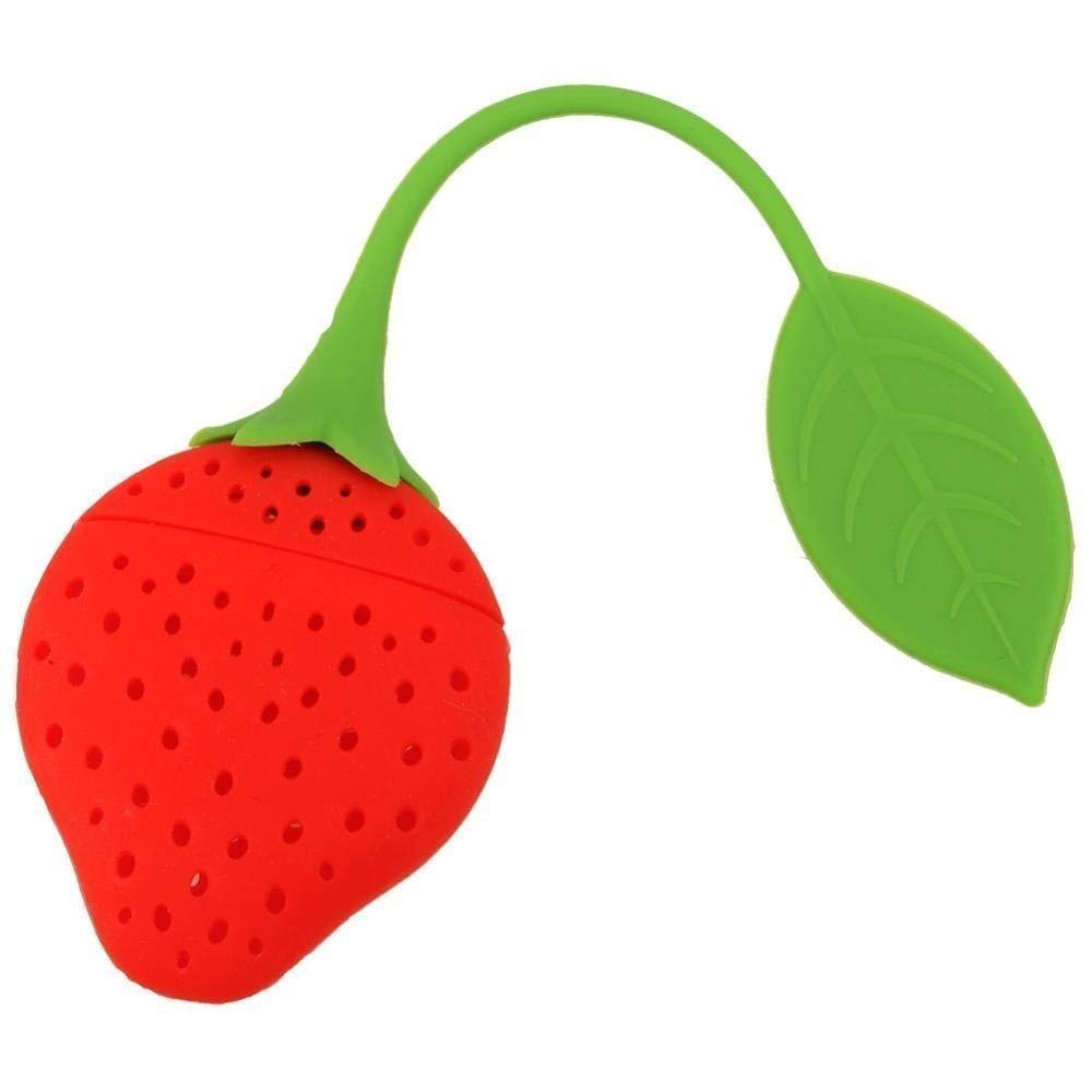 Strawberry Shape Silicone Herbal Green Tea Filter Straine