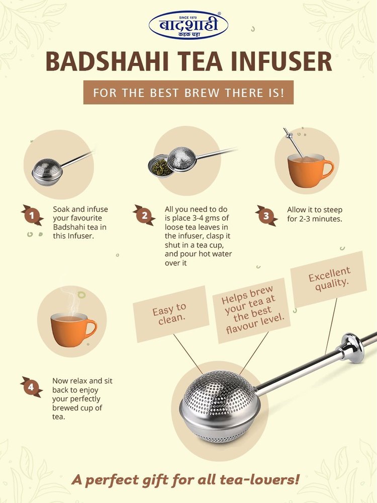 Silver Stainless Steel Badshahi tea Filter